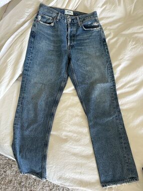 Agolde Straight-Leg Vintage Blue Jeans